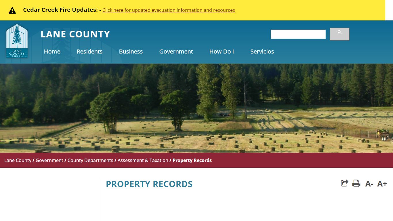 Property Records - Lane County